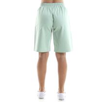 Conjunto de Bermuda de Brim Colorida e Camiseta Branca 100% Algodão Cor:Verde claroTamanho:P