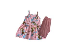 Conjunto de bermuda e bata nacional feminina rose com estampas TAM 6 meses Conjunto de bermuda e bata nacional feminina rose com estampas TAM 6 meses