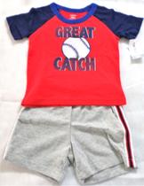Conjunto de bermuda e camiseta - carter's - tam. 18 meses