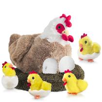 Conjunto de bichos de pelúcia Youthfuljive Chicken 9 em 1 para crianças