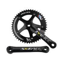 Conjunto de Bielas Integrado 48T de Alumínio para Bicicleta de Pista/Fixie