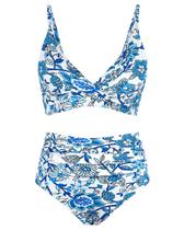 Conjunto de biquíni Amy Babe High Waisted Push Up Twist Front para mulheres Conjunto de biquíni Amy Babe High Waisted Push Up Twist Front para mulheres