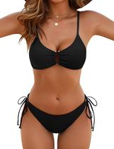 Conjunto de Biquíni Blooming Jelly 2 Peças Cheeky de Cós Alto Preto Conjunto de Biquíni Blooming Jelly 2 Peças Cheeky de Cós Alto Preto