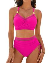 Conjunto de biquíni Blooming Jelly High Wisted Tummy Control Mesh