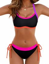 Conjunto de Biquíni BMJL 2026 Color Block de Duas Peças Conjunto de Biquíni BMJL 2026 Color Block de Duas Peças