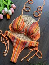 Conjunto De Biquíni Brasileiro Sexy Com Alças De Corda Trançada Push up RUOTONGSEPT 2025