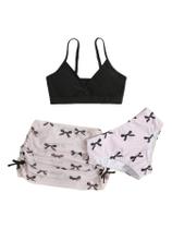Conjunto de biquíni COZYEASE com estampa floral para meninas rosa 8Y Conjunto de biquíni COZYEASE com estampa floral para meninas rosa 8Y