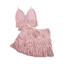 Conjunto de Biquíni Crochê Feminino - 2 Peças com Saída de Praia Conjunto de Biquíni Crochê Feminino - 2 Peças com Saída de Praia