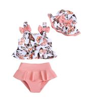 Conjunto de biquíni de borboleta rosa Mioglrie, 2 peças, roupa de banho para crianças Conjunto de biquíni de borboleta rosa Mioglrie, 2 peças, roupa de banho para crianças