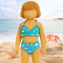 Conjunto de Biquíni e Tanga Infantil Estampa Floral Moda Praia Confortavel Moderno Gritty 39 Conjunto de Biquíni e Tanga Infantil Estampa Floral Moda Praia Confortavel Moderno Gritty 39