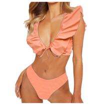 Conjunto de biquíni feminino bandeau bandagem push-up trajes de banho brasileiros maiô