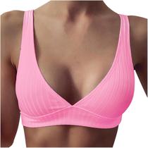 Conjunto de biquíni feminino moda maiô de duas peças preenchido Soild Swimwear Beachwear