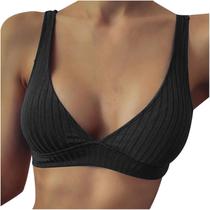 Conjunto de biquíni feminino moda maiô de duas peças preenchido Soild Swimwear Beachwear