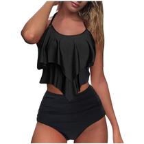 Conjunto de biquíni feminino sexy alto contraste gradiente dividido biquíni de duas peças