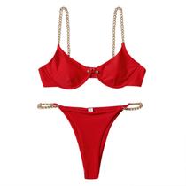 Conjunto de biquíni feminino sexy alto contraste gradiente dividido biquíni de duas peças