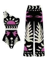 Conjunto de biquíni feminino SOLY HUX de 3 peças com capa Conjunto de biquíni feminino SOLY HUX de 3 peças com capa