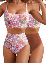 Conjunto de biquíni Herseas 2025 Summer Sporty Swimsuit Feminino Rosa Conjunto de biquíni Herseas 2025 Summer Sporty Swimsuit Feminino Rosa