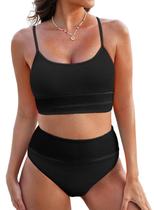 Conjunto de biquíni Herseas, fofo e modesto, maiô feminino, preto, tamanho L Conjunto de biquíni Herseas, fofo e modesto, maiô feminino, preto, tamanho L