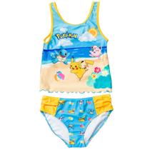 Conjunto de Biquini Infantil Pokémon - Tankini e Calcinha - Tamanho 7-8 Anos - Azul Conjunto de Biquini Infantil Pokémon - Tankini e Calcinha - Tamanho 7-8 Anos - Azul