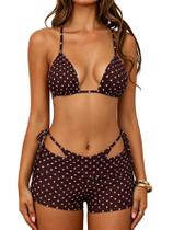 Conjunto de biquíni MakeMechic, calções de natação triangulares de bolinhas Conjunto de biquíni MakeMechic, calções de natação triangulares de bolinhas