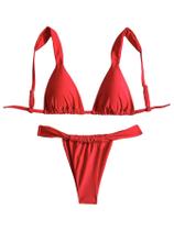Conjunto de biquíni MakeMechic com estampa floral e tanga triangular Conjunto de biquíni MakeMechic com estampa floral e tanga triangular