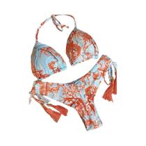 Conjunto De Biquíni Push up Feminino 2026, Moda Praia Com Estampa, Biquíni Brasileiro