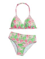 Conjunto de biquíni RoseSeek Girl's Halter Triangle Swimsuit 11Y