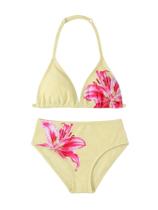 Conjunto de biquíni RoseSeek Girl's Starfish Print, 2 peças, amarelo 12Y Conjunto de biquíni RoseSeek Girl's Starfish Print, 2 peças, amarelo 12Y