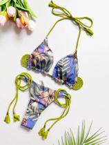 Conjunto De Biquíni Sexy Com Tiras Trançadas Para Mulheres, Dois Peças, Triângulo, Moda Brasileira Conjunto De Biquíni Sexy Com Tiras Trançadas Para Mulheres, Dois Peças, Triângulo, Moda Brasileira