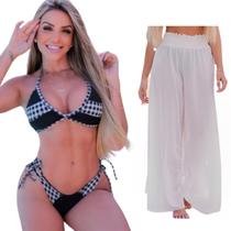 Conjunto De Biquíni Sofisticado + Saída De Praia Kit Diverso