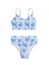 Conjunto de biquíni SOLY HUX com estampa floral feminina 9Y, alça espaguete Conjunto de biquíni SOLY HUX com estampa floral feminina 9Y, alça espaguete