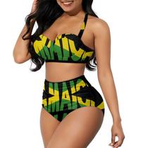 Conjunto de biquíni Yewattles Fashion Jamaica Flag Women Size S-XXL