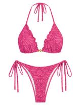 Conjunto de biquíni ZAFUL feminino Halter Triangle String, vermelho, GG Conjunto de biquíni ZAFUL feminino Halter Triangle String, vermelho, GG