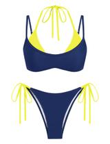 Conjunto de biquíni ZAFUL, maiô feminino de bolinhas de dupla camada