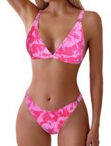 Conjunto de biquíni ZAFUL, maiô feminino de cintura alta com estampa floral