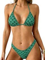 Conjunto de biquíni ZAFUL, maiô feminino Halter Triangle High Cut