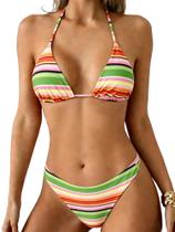 Conjunto de biquíni ZAFUL, maiô feminino Halter Triangle High Cut