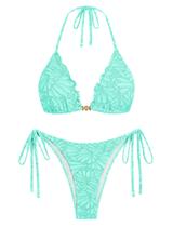 Conjunto de biquíni ZAFUL, roupa de banho feminina Halter Triangle String