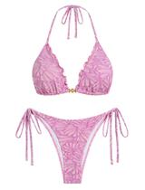 Conjunto de biquíni ZAFUL, roupa de banho feminina Halter Triangle String