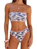 Conjunto de biquíni ZAFUL, roupa de banho texturizada sem alças, 2 peças Conjunto de biquíni ZAFUL, roupa de banho texturizada sem alças, 2 peças