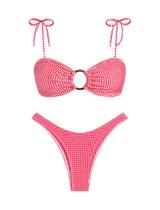 Conjunto de biquíni ZAFUL Sexy Tie com alça espaguete texturizada