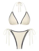 Conjunto de biquíni ZAFUL Triangle Thong Swimsuit Open Back High Cut Conjunto de biquíni ZAFUL Triangle Thong Swimsuit Open Back High Cut