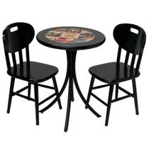 Conjunto de Bistrô Beer baixo com 2 cadeiras - DG Móveis Conjunto de Bistrô Beer baixo com 2 cadeiras - DG Móveis