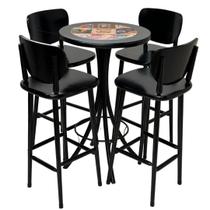 Conjunto de Bistrô Beer com 4 banquetas - REISOL MÓVEIS