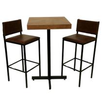 Conjunto de Bistrô Ibiza com 2 banquetas - DG Móveis Conjunto de Bistrô Ibiza com 2 banquetas - DG Móveis