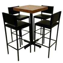 Conjunto de Bistrô Ibiza com 4 banquetas - DG Móveis