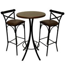 Conjunto de Bistrô Katrina com 2 banquetas - DG Móveis Conjunto de Bistrô Katrina com 2 banquetas - DG Móveis