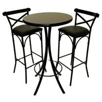 Conjunto de Bistrô Katrina com 2 banquetas - DG Móveis Conjunto de Bistrô Katrina com 2 banquetas - DG Móveis