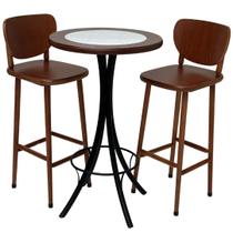 Conjunto de Bistrô Mosaico Branco com 2 banquetas - DG Móveis Conjunto de Bistrô Mosaico Branco com 2 banquetas - DG Móveis