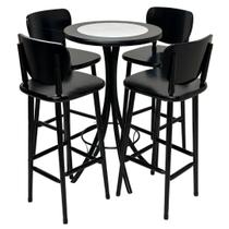 Conjunto de Bistrô Mosaico Branco com 4 banquetas - DG Móveis Conjunto de Bistrô Mosaico Branco com 4 banquetas - DG Móveis